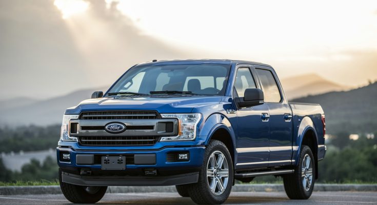 Pickup truck in an outdoor setting