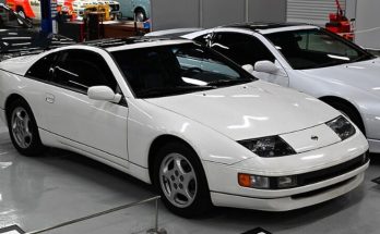 White 1992 Nissan 300ZX displayed indoors